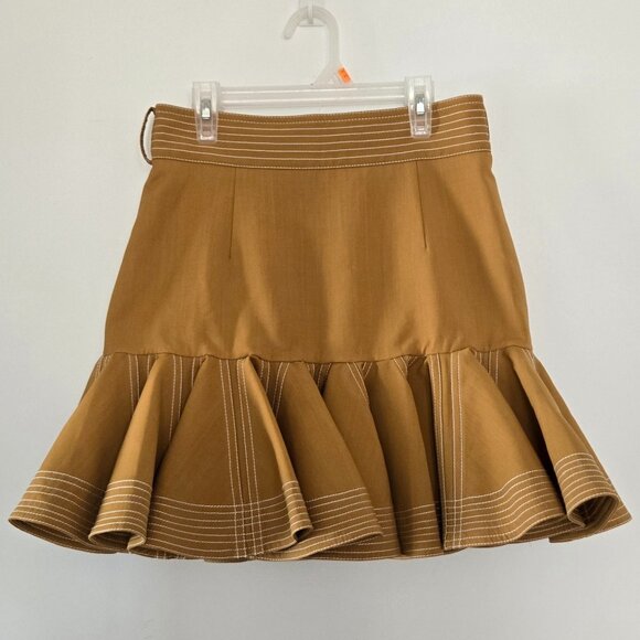 RARE! Zimmermann Ninety Six Zippy Safari Flip Skirt Size 2 Medium b61E - Picture 1 of 8